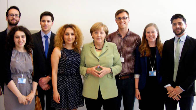 Year of Study students meets Angela Merkel (Chancellor of Germany)